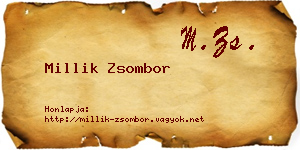 Millik Zsombor névjegykártya